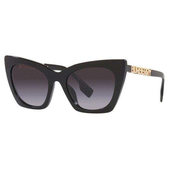 NWT BURBERRY SUNGLASSES WOMEN CAT EYE BLACK - Picture 1 of 3